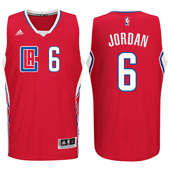 Los Angeles Clippers 2015-16 New Season Logo #6 DeAndre Jordan Swingman Red Jersey Los Angeles Clippers 2015-16 New Season Logo #6 DeAndre Jordan Swingman Red Jersey