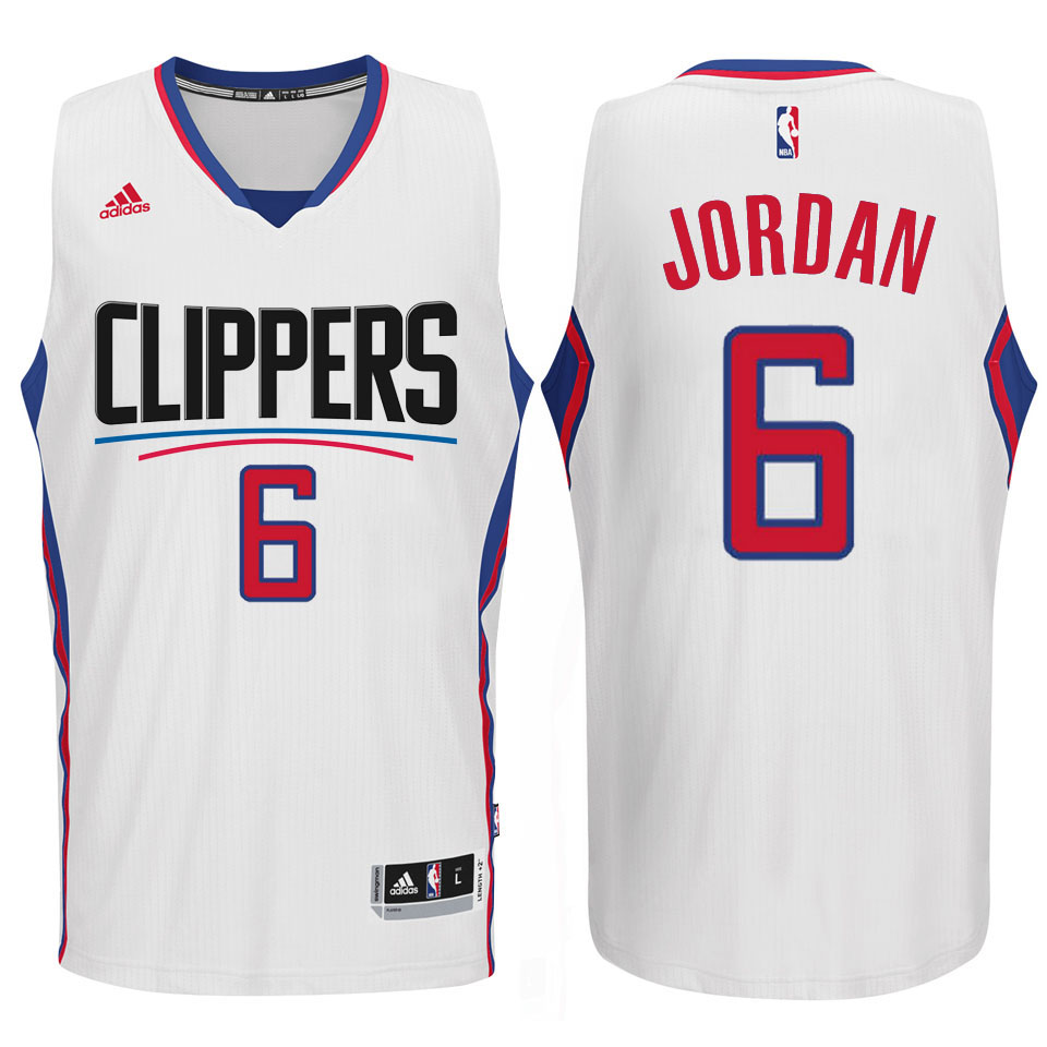 Los Angeles Clippers 2015 New Season Logo #6 DeAndre Jordan Swingman White Jersey Los Angeles Clippers 2015 New Season Logo #6 DeAndre Jordan Swingman White Jersey