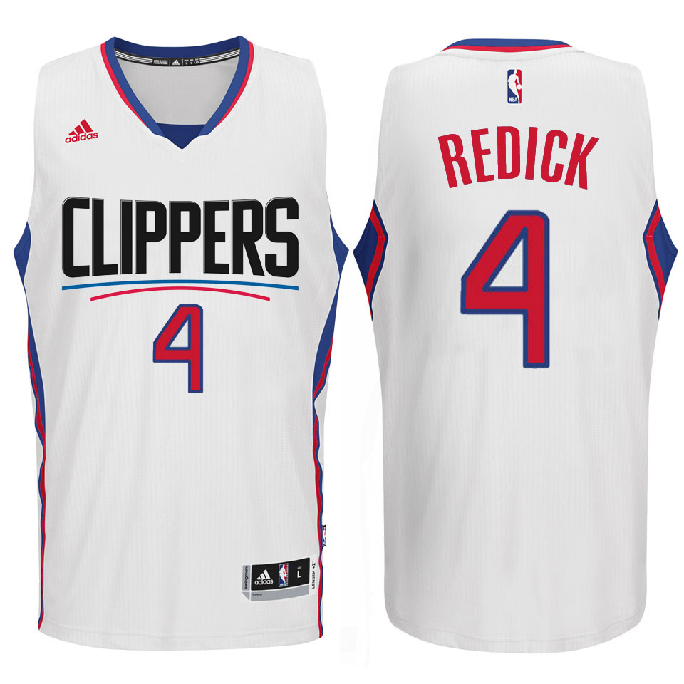 Los Angeles Clippers 2015 New Season Logo #4 JJ Redick Swingman White Jersey Los Angeles Clippers 2015 New Season Logo #4 JJ Redick Swingman White Jersey