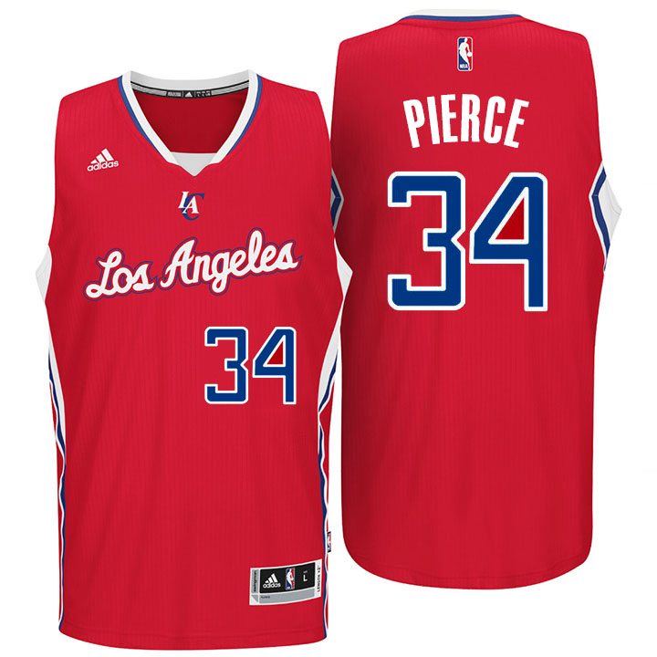 Los Angeles Clippers #34 Paul Pierce New Swingman Road Red Jersey Los Angeles Clippers #34 Paul Pierce New Swingman Road Red Jersey