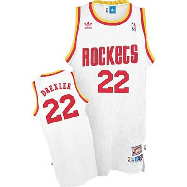 Clyde Drexler Houston Rockets #22 Soul Swingman White Jersey