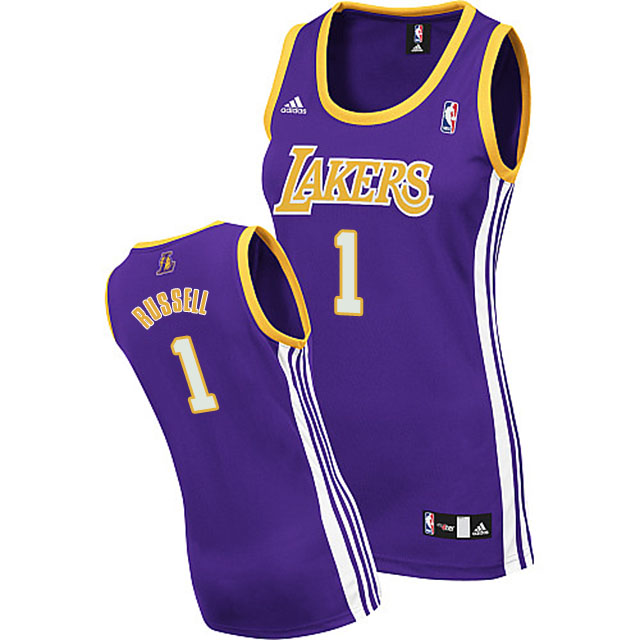 Women's D'Angelo Russell Los Angeles Lakers #1 Purple Jersey