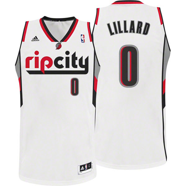 Damian Lillard Portland Trail Blazers #0 Rip City White Swingman Jersey