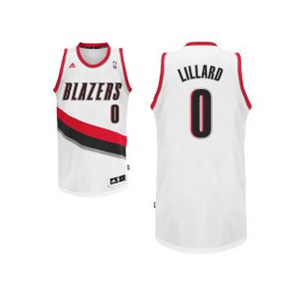 Damian Lillard Portland Trail Blazers #0 Revolution 30 Swingman Home Jersey