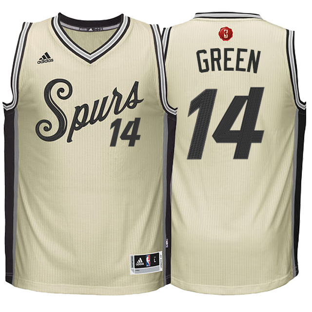 NBA 2015-16 Season San Antonio Spurs #14 Danny Green Christmas Day Cream Jersey NBA 2015-16 Season San Antonio Spurs #14 Danny Green Christmas Day Cream Jersey