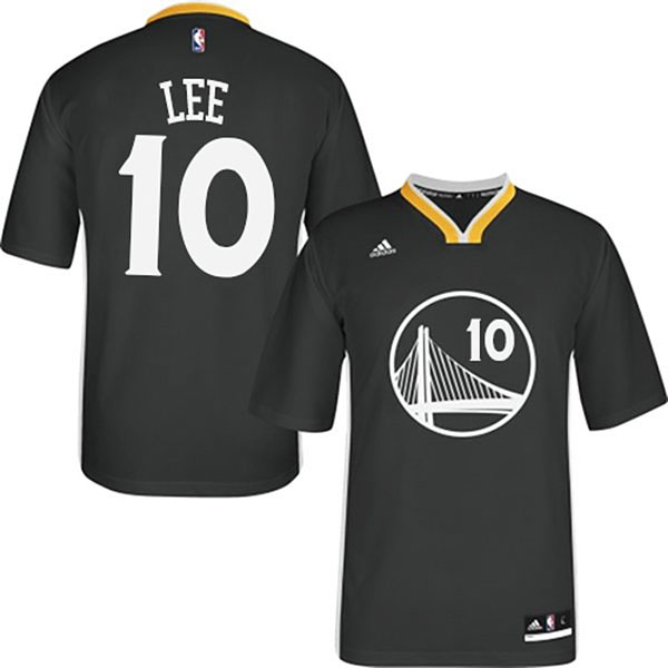 David Lee Golden State Warriors #10 2014-15 New Swingman Black Jersey With Sleeves David Lee Golden State Warriors #10 2014-15 New Swingman Black Jersey With Sleeves