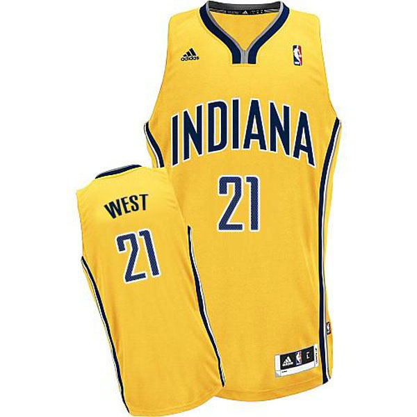 David West Indiana Pacers #21 Revolution 30 Swingman Alternate Yellow Jersey David West Indiana Pacers #21 Revolution 30 Swingman Alternate Yellow Jersey