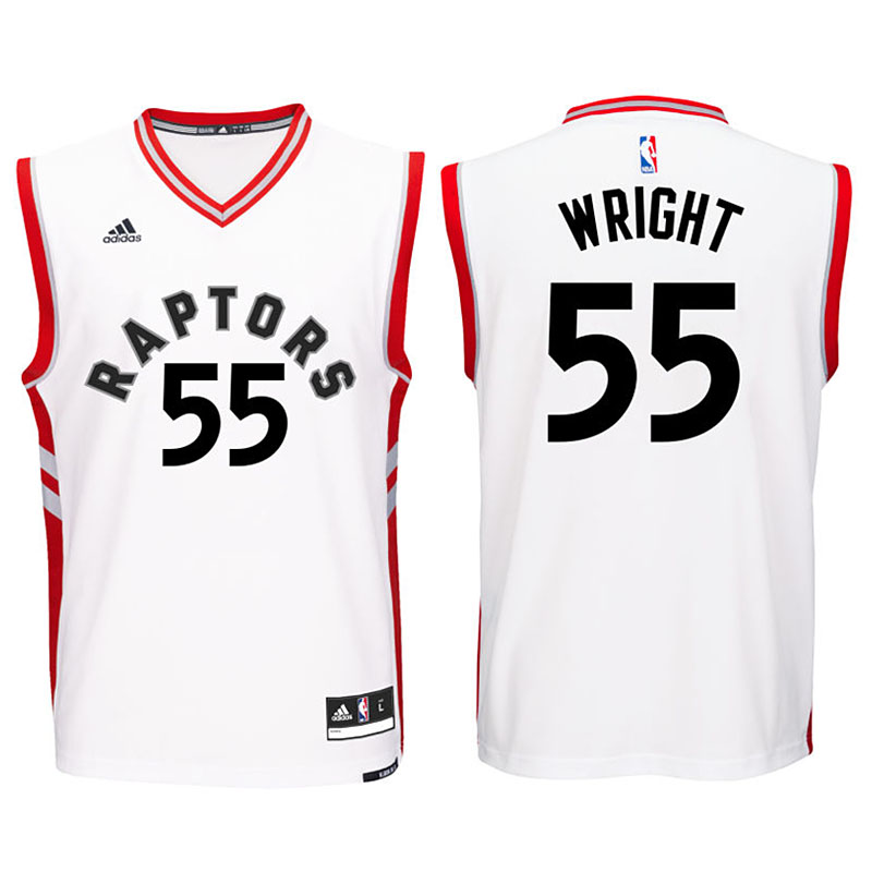Delon Wright Toronto Raptors #55 Home White Swingman Jersey