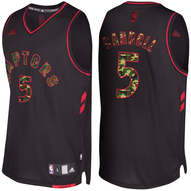 DeMarre Carroll Toronto Raptors #5 Black Camo Fashio Swingman Jersey