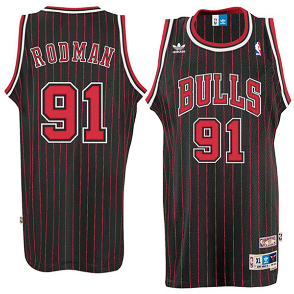 Dennis Rodman Chicago Bulls Soul Swingman Throwback Jersey-Black Dennis Rodman Chicago Bulls Soul Swingman Throwback Jersey-Black