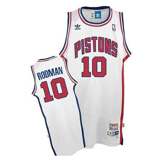 Dennis Rodman #10 Detroit Pistons Swingman Throwback White Jersey Dennis Rodman #10 Detroit Pistons Swingman Throwback White Jersey
