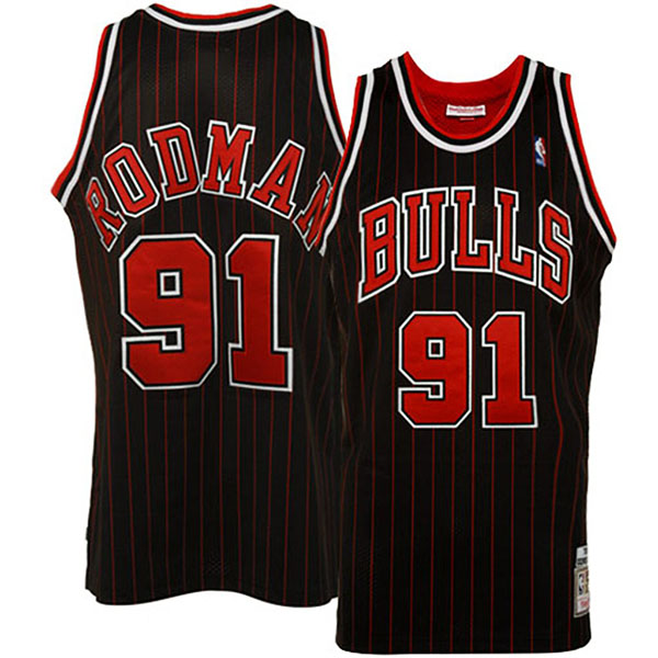 Dennis Rodman Mitchell & Ness Chicago Bulls Throwback Black Jersey Dennis Rodman Mitchell & Ness Chicago Bulls Throwback Black Jersey