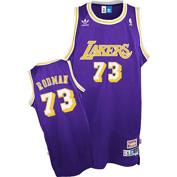 Dennis Rodman Los Angeles Lakers #73 Throwback Purple Jersey Dennis Rodman Los Angeles Lakers #73 Throwback Purple Jersey
