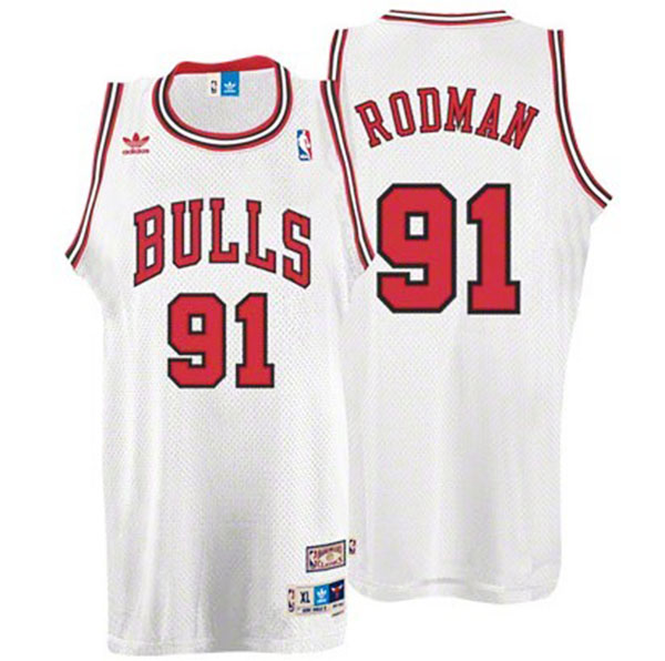 Dennis Rodman Chicago Bulls #91 Home White Soul Swingman Jersey Dennis Rodman Chicago Bulls #91 Home White Soul Swingman Jersey