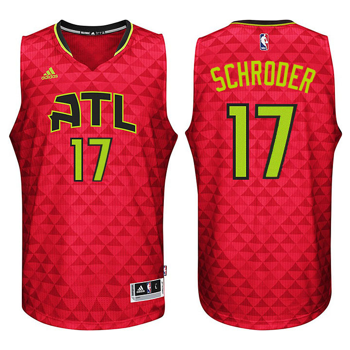 Atlanta Hawks #17 Dennis Schroder 2015-16 Season New Swingman Alternative Red Jersey