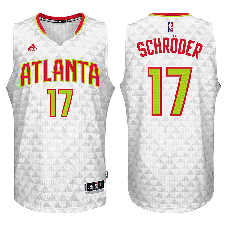 Atlanta Hawks #17 Dennis Schroder 2015-16 Season New Swingman Home White Jersey