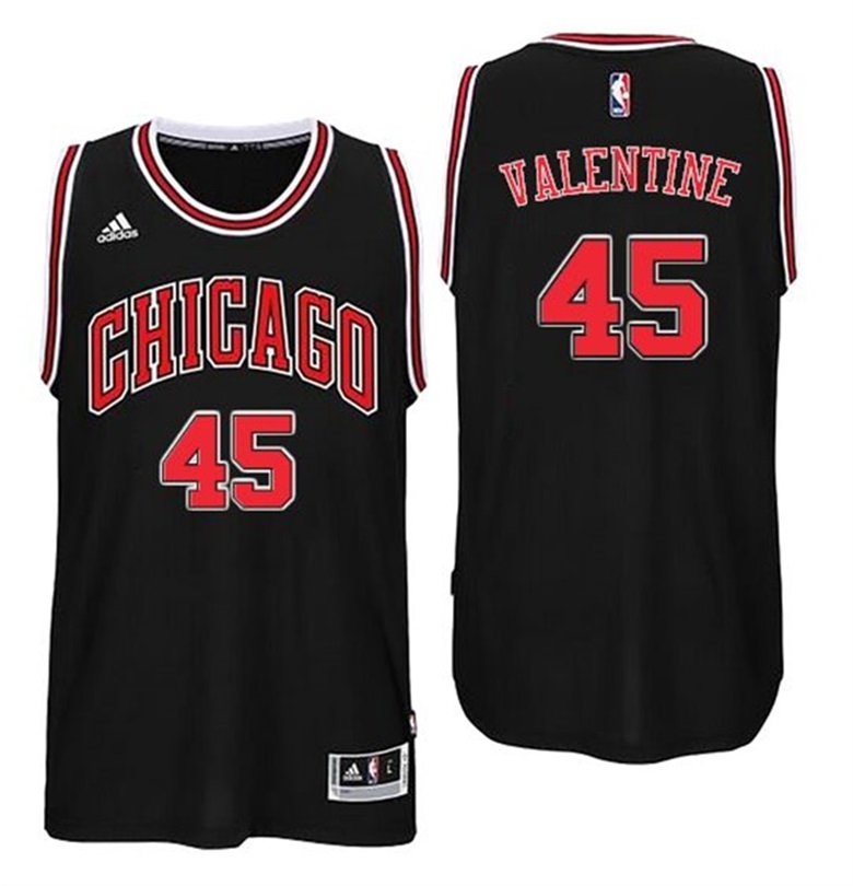 Denzel Valentine Chicago Bulls #45 2016 NBA Draft Alternate Black Jersey Denzel Valentine Chicago Bulls #45 2016 NBA Draft Alternate Black Jersey