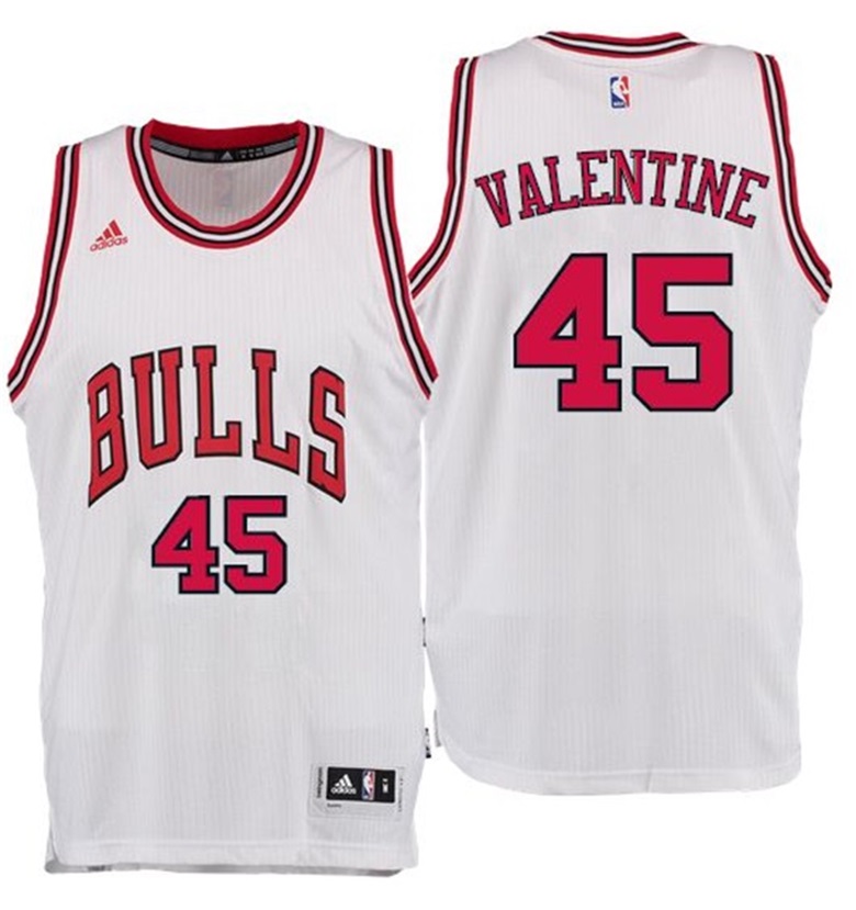 Denzel Valentine Chicago Bulls #45 2016 NBA Draft Home White Jersey Denzel Valentine Chicago Bulls #45 2016 NBA Draft Home White Jersey
