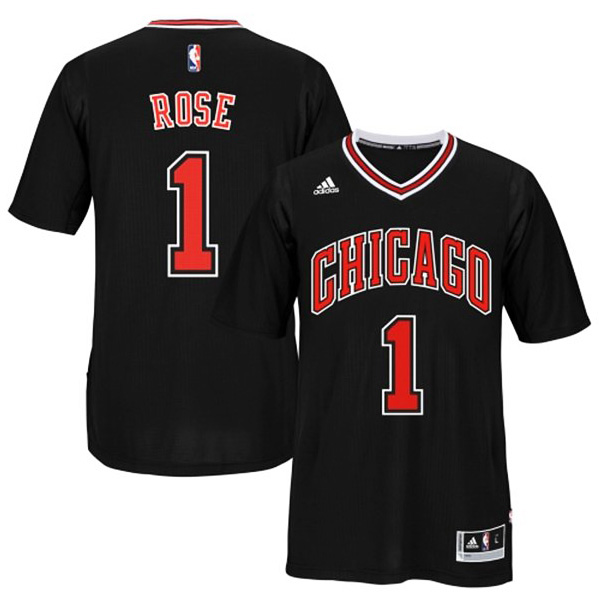 Derrick Rose Chicago Bulls #1 2015 Pride Swingman Black Short Sleeve Jersey