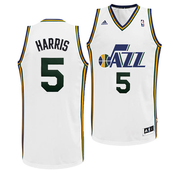 Devin Harris Utah Jazz #5 Revolution 30 Swingman White Jersey