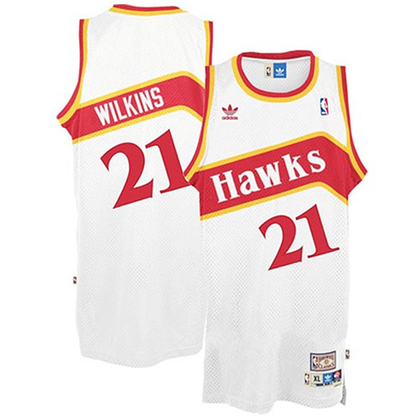 Atlanta Hawks #21 Dominique Wilkins White Hardwood Classics Swingman Throwback Jersey Atlanta Hawks #21 Dominique Wilkins White Hardwood Classics Swingman Throwback Jersey