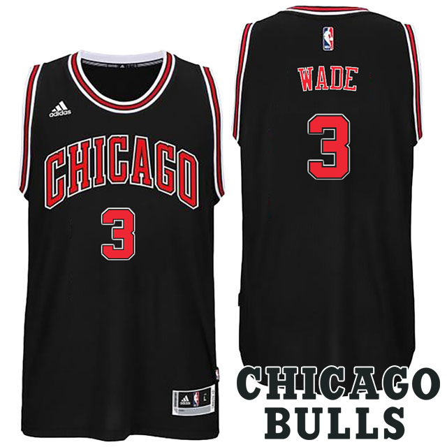 Dwyane Wade Chicago Bulls #3 New Swingman Alternat Black Jersey Dwyane Wade Chicago Bulls #3 New Swingman Alternat Black Jersey