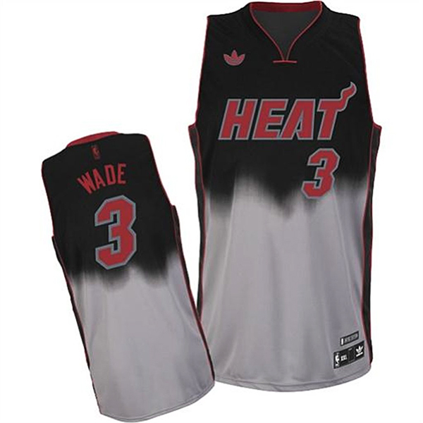 Dwyane Wade Miami Heat Fadeaway Fashion Swingman Jersey With 2023 NBA finals patch 
