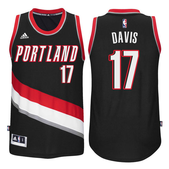 Ed Davis Portland Trail Blazers #17 New Swingman Road Black Jersey
