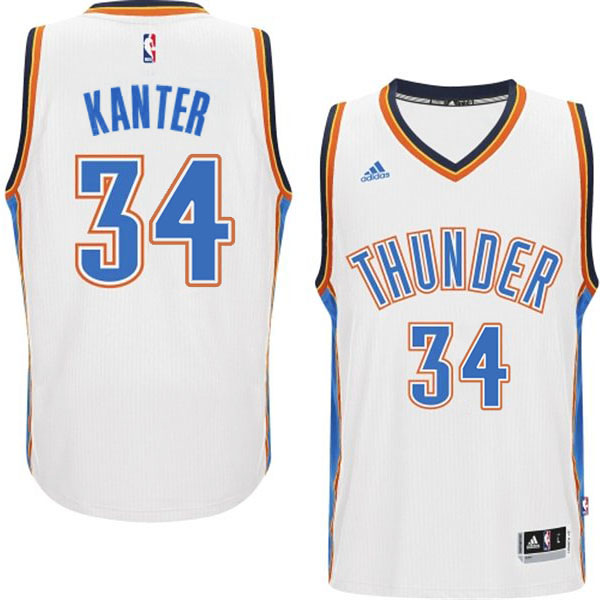 Enes Kanter Oklahoma City Thunder #34 2014-15 New Swingman Home White Jersey