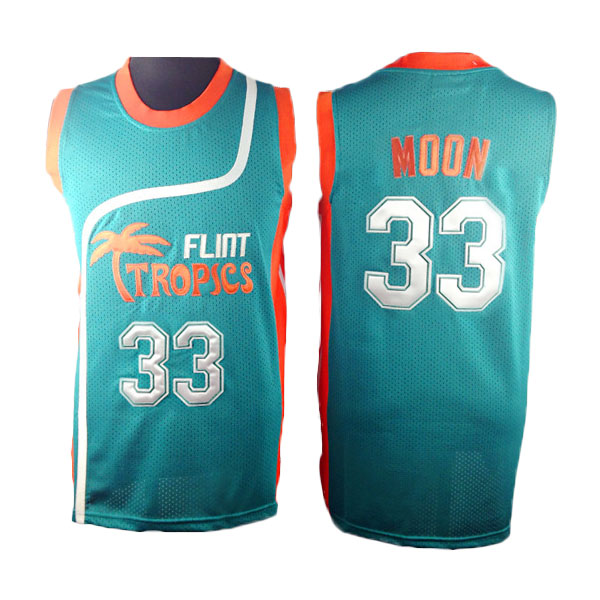 Flint Tropics #33 Jackie Moon Semi Pro Movie Green Basketball Jersey Flint Tropics #33 Jackie Moon Semi Pro Movie Green Basketball Jersey