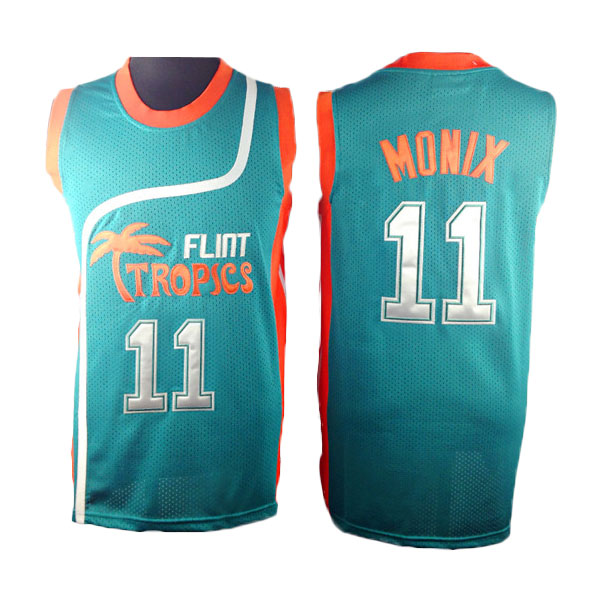 Flint Tropics #11 Ed Monix Semi Pro Movie Green Basketball Jersey Flint Tropics #11 Ed Monix Semi Pro Movie Green Basketball Jersey