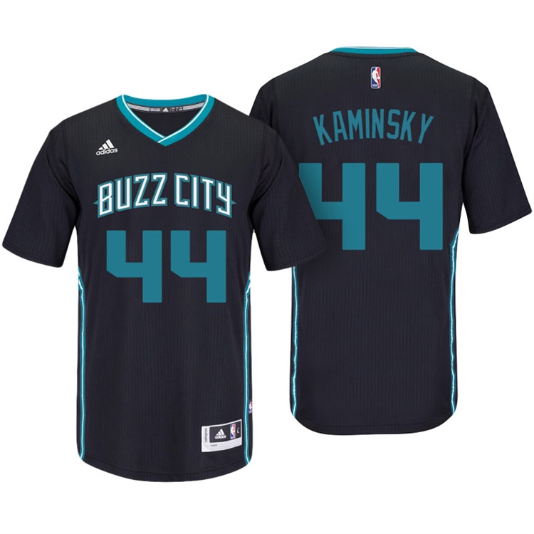 Frank Kaminsky Charlotte Hornets #44 Black Buzz City Pride Sleeved Swingman Jersey