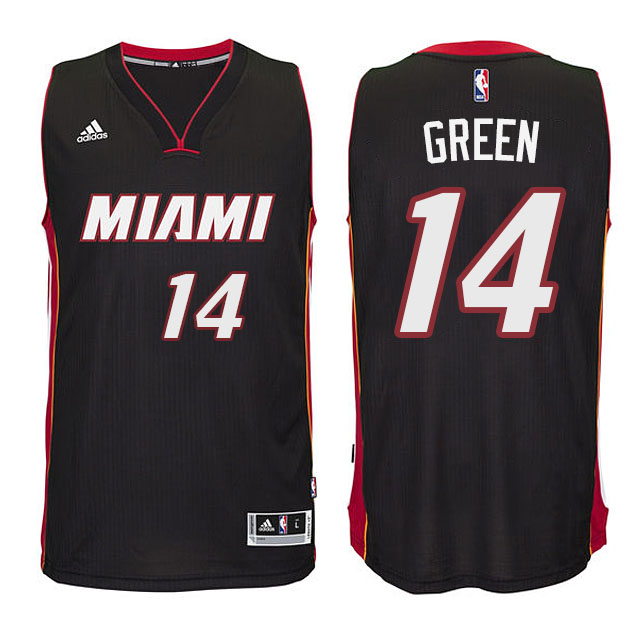 Gerald Green Miami Heat #14 New Swingman Black Road Jersey With 2023 NBA finals patch 