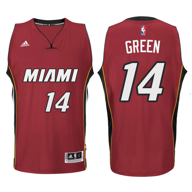 Gerald Green Miami Heat #14 New Swingman Red Jersey With 2023 NBA finals patch 