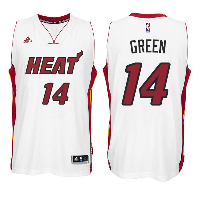 Gerald Green Miami Heat #14 New Swingman White Home Jersey With 2023 NBA finals patch 