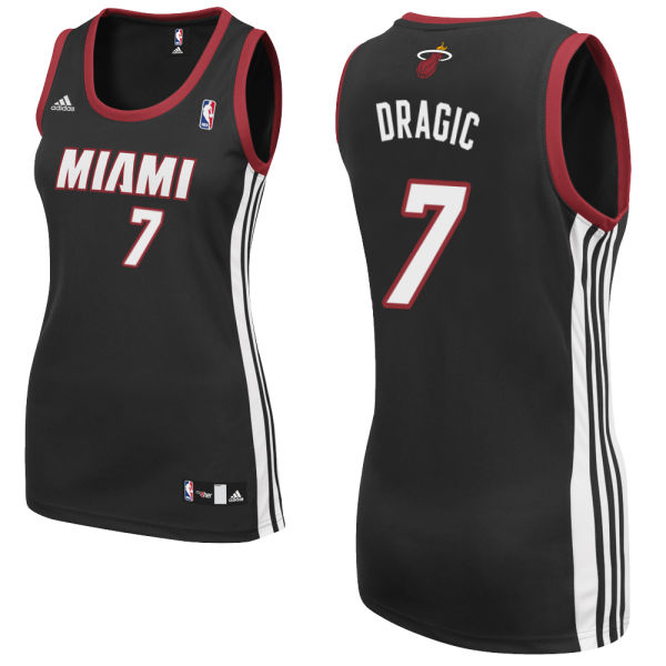 Women's Goran Dragic Miami Heat #7 Black Jersey With 2023 NBA finals patch Women's Goran Dragic Miami Heat #7 Black Jersey With 2023 NBA finals patch