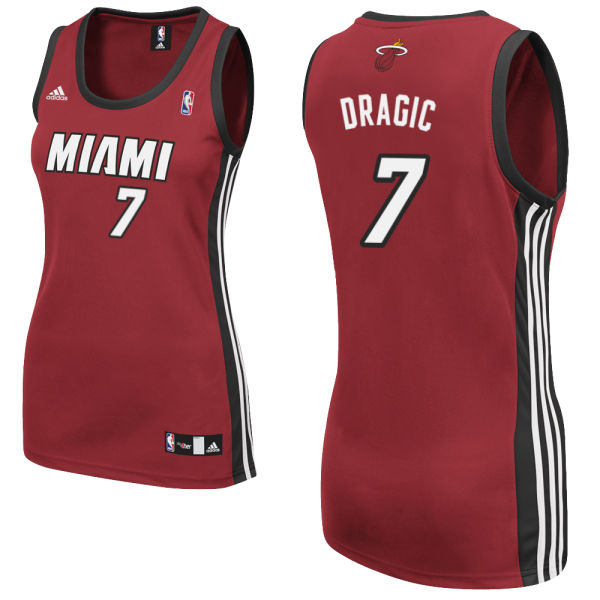 Women's Goran Dragic Miami Heat #7 Red Jersey With 2023 NBA finals patch Women's Goran Dragic Miami Heat #7 Red Jersey With 2023 NBA finals patch
