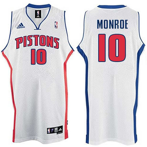 Greg Monroe #10 Detroit Pistons Revolution 30 Swingman White Jersey