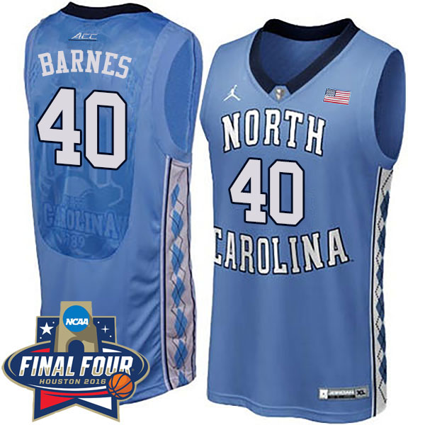 Harrison Barnes 2016 NCAA North Carolina Tar Heels #40 Blue Jersey