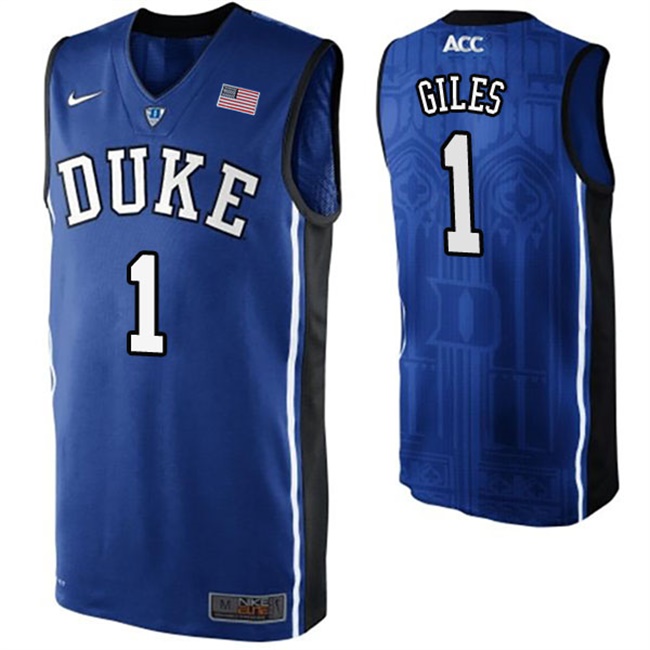 Harry Giles 2017 NCAA Duke Blue Devils #1 Blue Basketball Jersey Harry Giles 2017 NCAA Duke Blue Devils #1 Blue Basketball Jersey