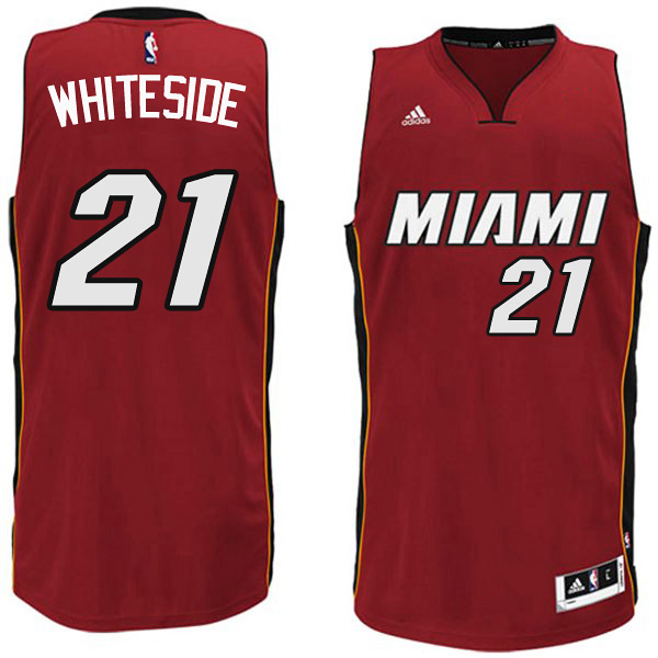 Hassan Whiteside Miami Heat #21 2014-15 New Swingman Alternate Red Jersey
