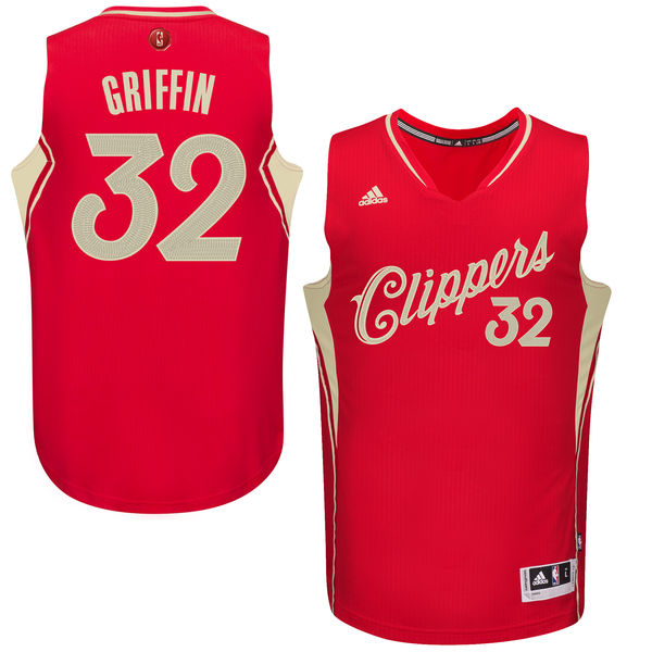 NBA 2015-16 Season Los Angeles Clippers #32 Blake Griffin Christmas Day Red Jersey