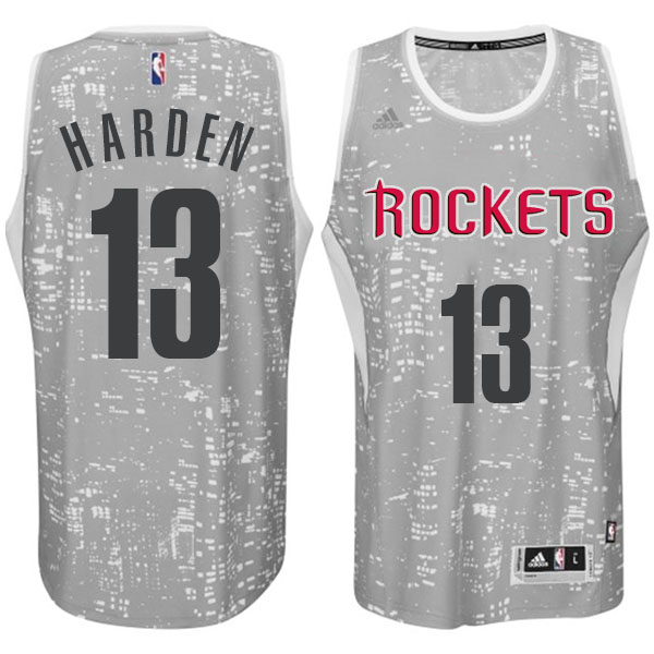 Houston Rockets #13 James Harden City Lights Gray Swingman Jersey Houston Rockets #13 James Harden City Lights Gray Swingman Jersey