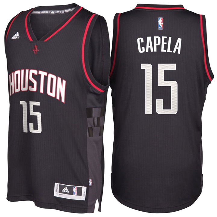 NBA Houston Rockets #15 Clint Capela Alternate Black Space City Swingman Jersey