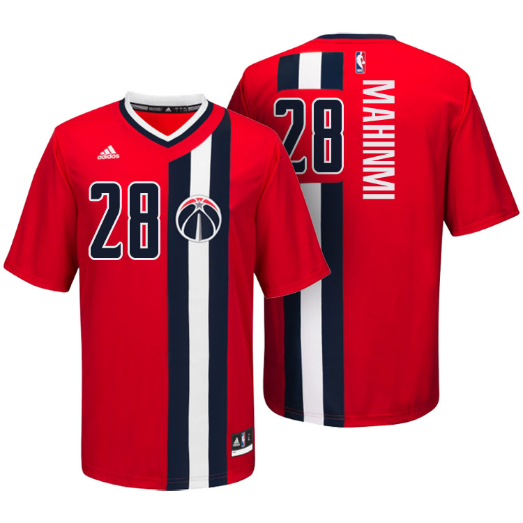 Ian Mahinmi Washington Wizards #28 Red Throwback Pride Sleeved Swingman Jersey