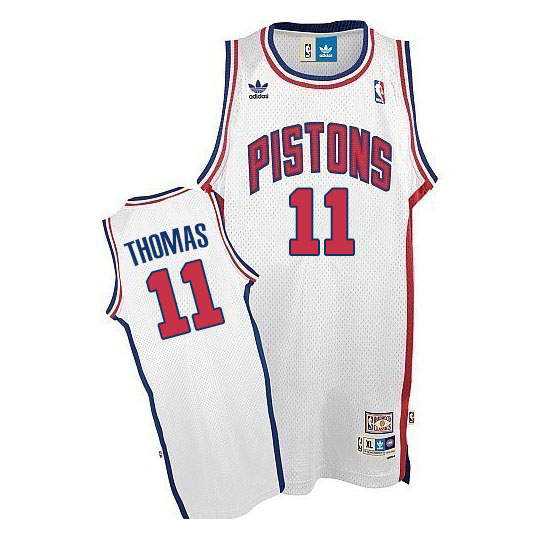 Isiah Thomas #11 Detroit Pistons Swingman Throwback White Jersey