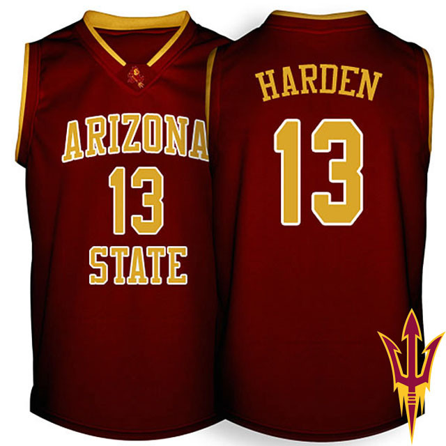 James Harden NCAA Arizona State Sun Devils #13 Red Basketball Jersey James Harden NCAA Arizona State Sun Devils #13 Red Basketball Jersey