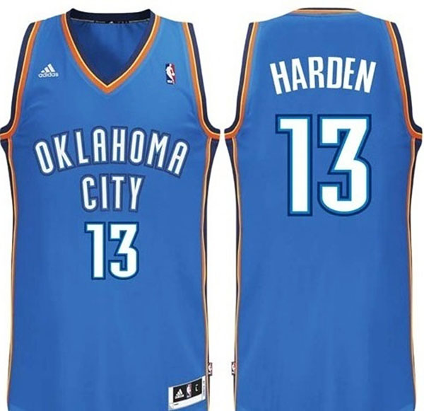 James Harden Oklahoma City Thunder #13 Revolution 30 Swingman Road Jersey