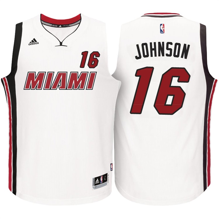James Johnson Miami Heat #16 White Alternate Swingman Jersey With 2023 NBA finals patch 