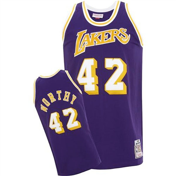 James Worthy Mitchell & Ness Los Angeles Lakers 1984-85 Road Jersey James Worthy Mitchell & Ness Los Angeles Lakers 1984-85 Road Jersey